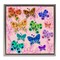 Stupell Industries Bright Patterned Butterflies Floating Frame Design by Kay Widdowson